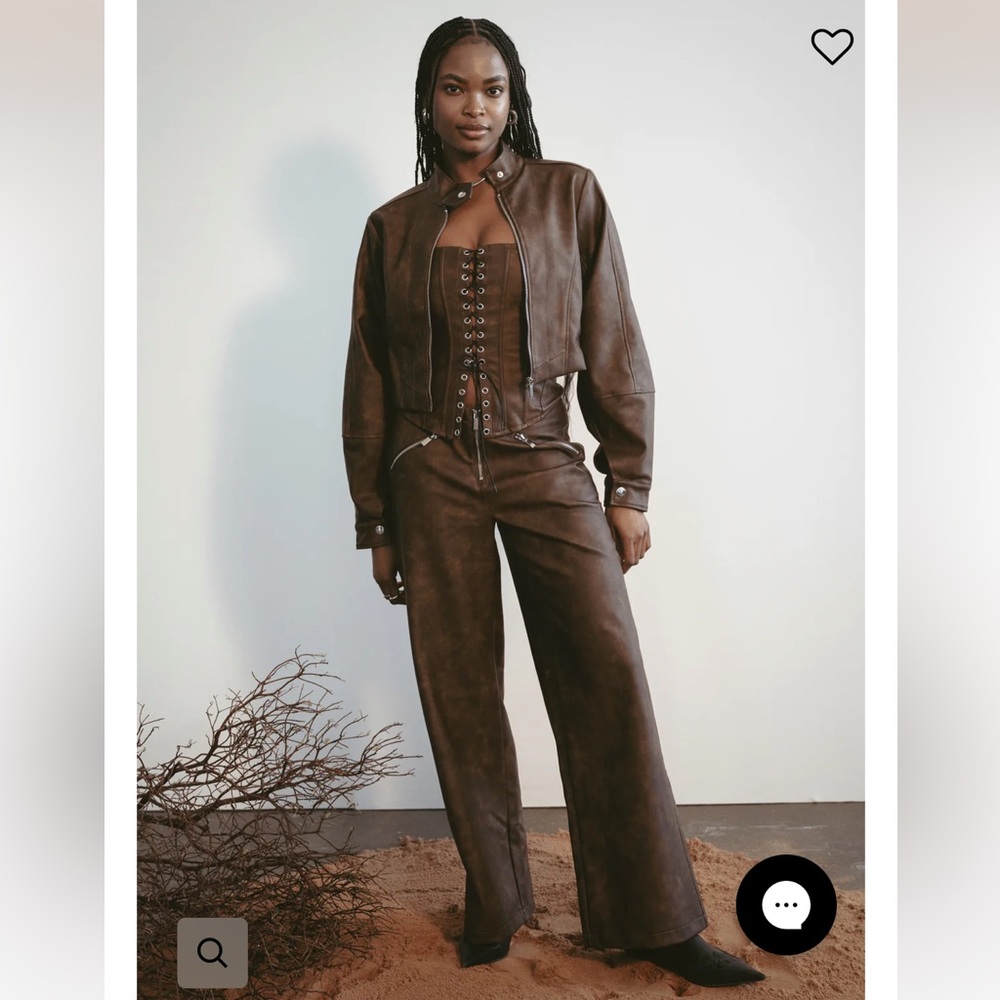 WeWoreWhat Zipper Fly Pant Patina Dark Brown